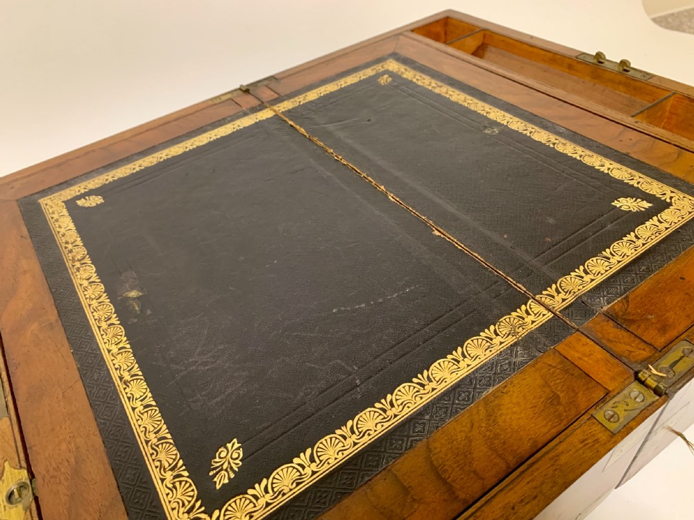 Victorian Walnut Writing Slope with Secret Drawers View V