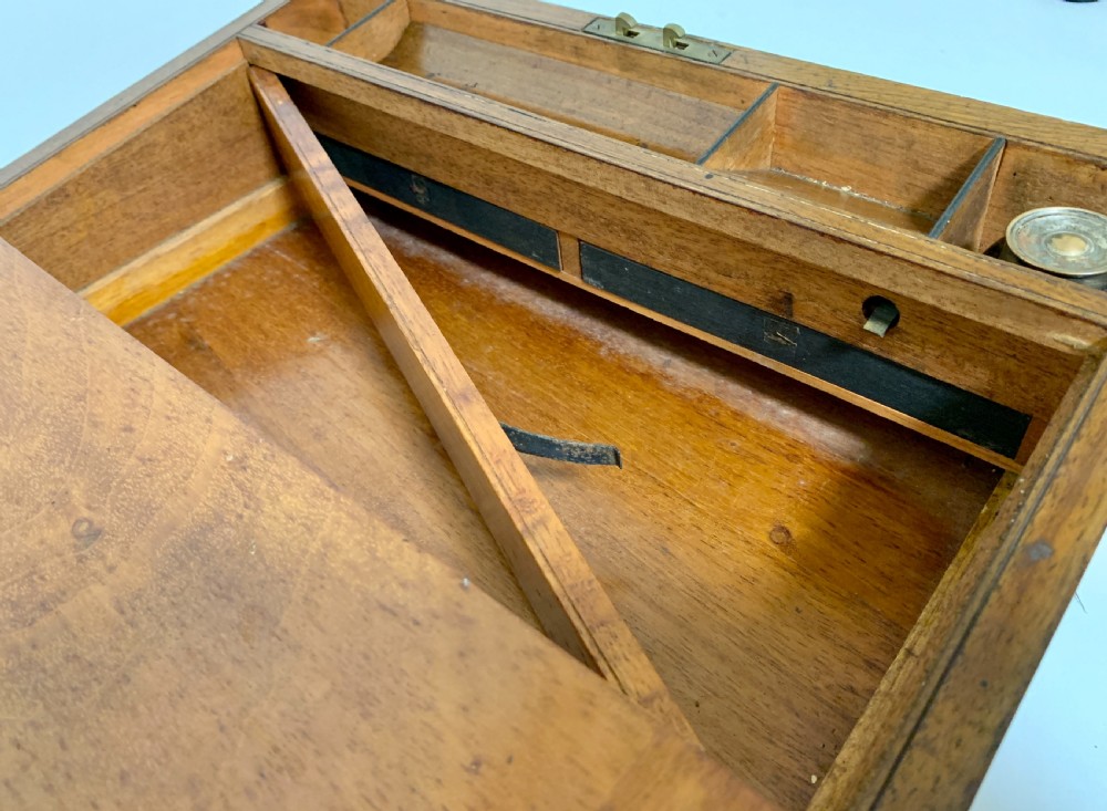 Victorian Walnut Writing Slope with Secret Drawers View VI