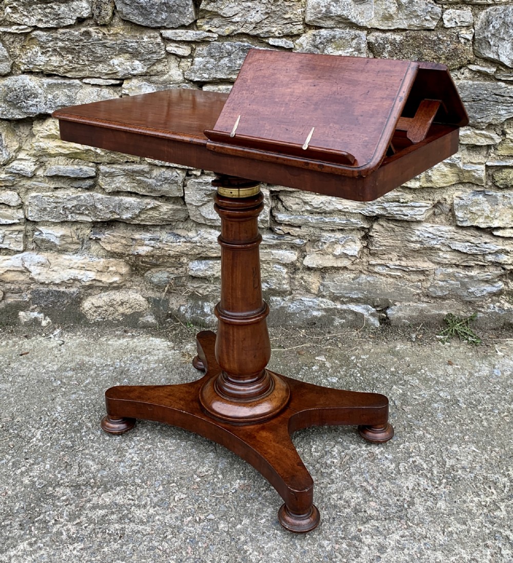 Victorian Mahogany Adjustable Duet Reading Stand 