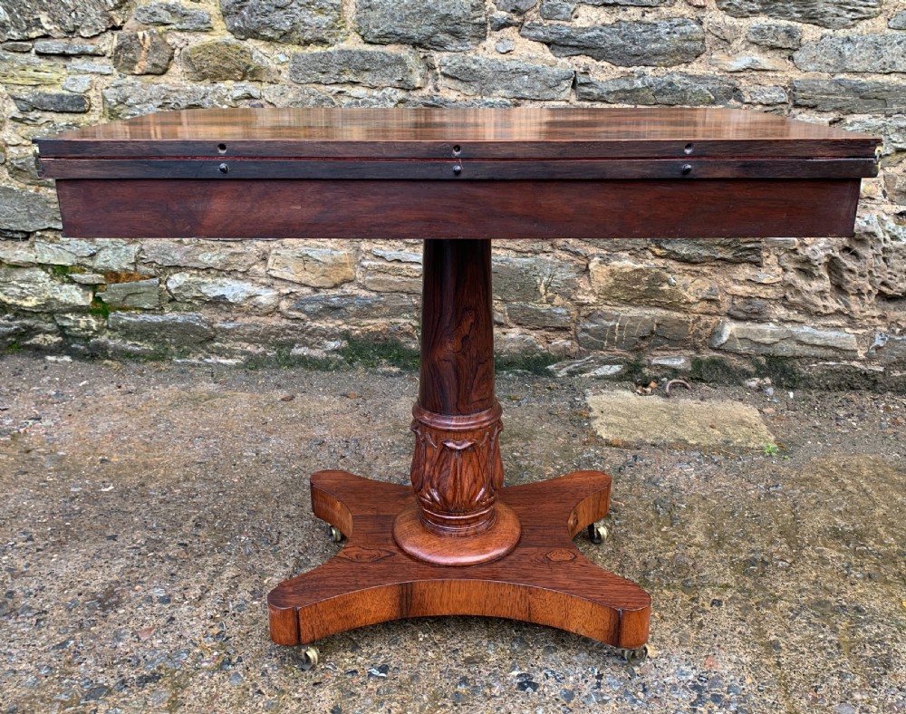 Regency Rosewood Card Table View VIII