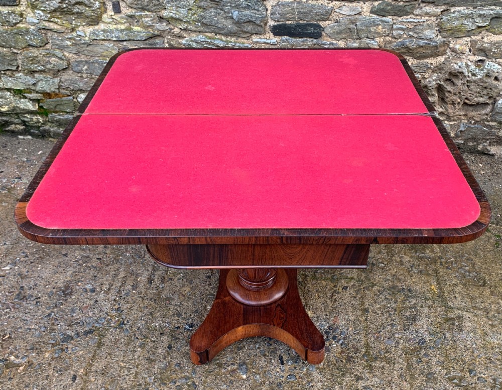 Regency Rosewood Card Table View XVI
