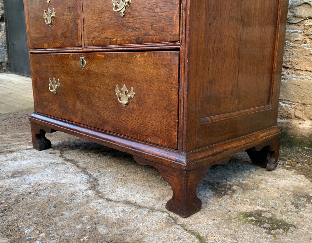 18th Century Georgian Oak Crossbanded Bureau View VI