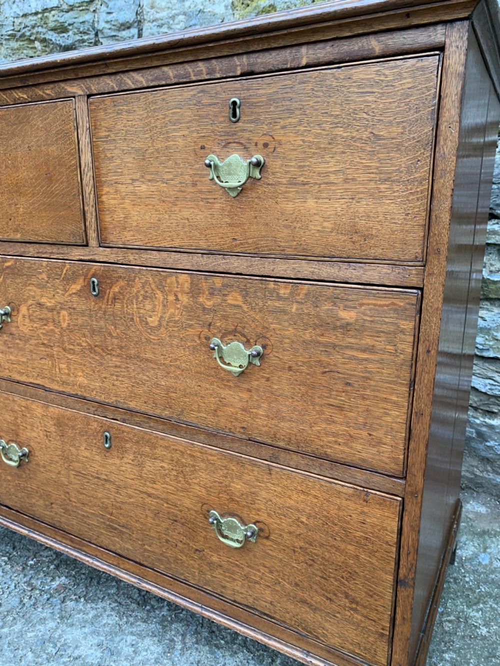 Small Antique Oak Chest of Drawers View XI