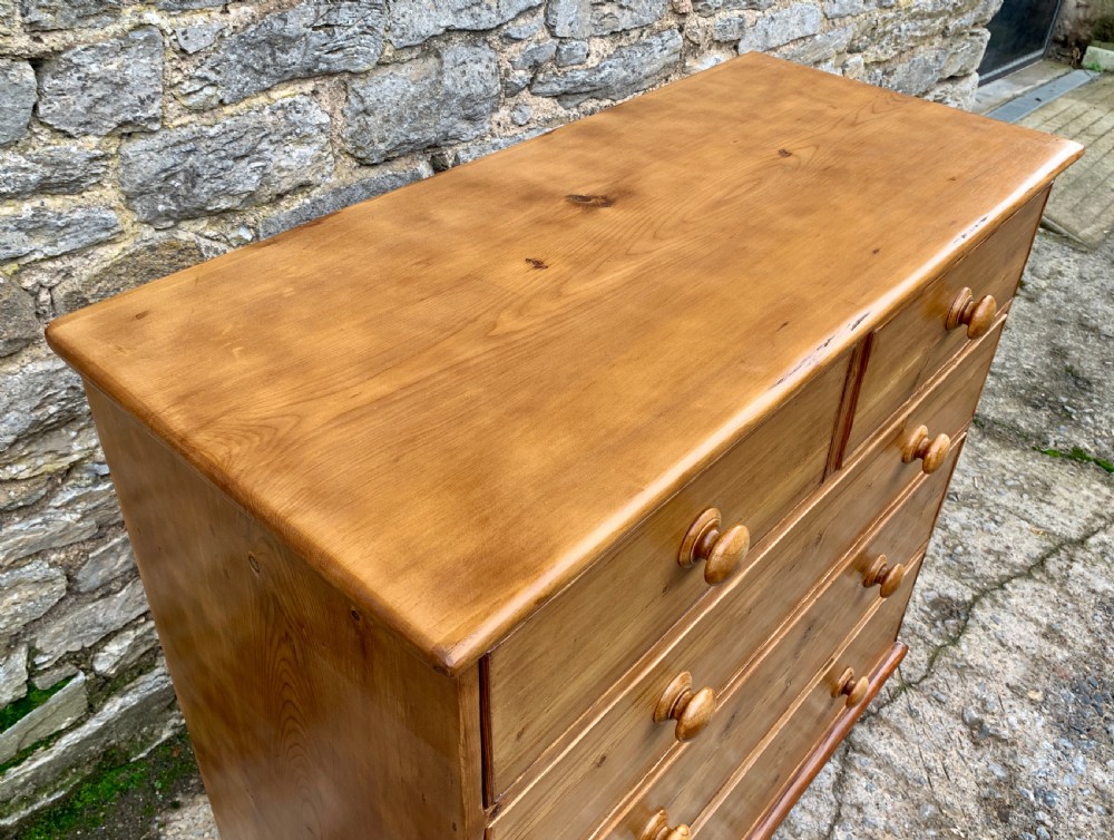 Antique Pine Chest of Drawers  View V