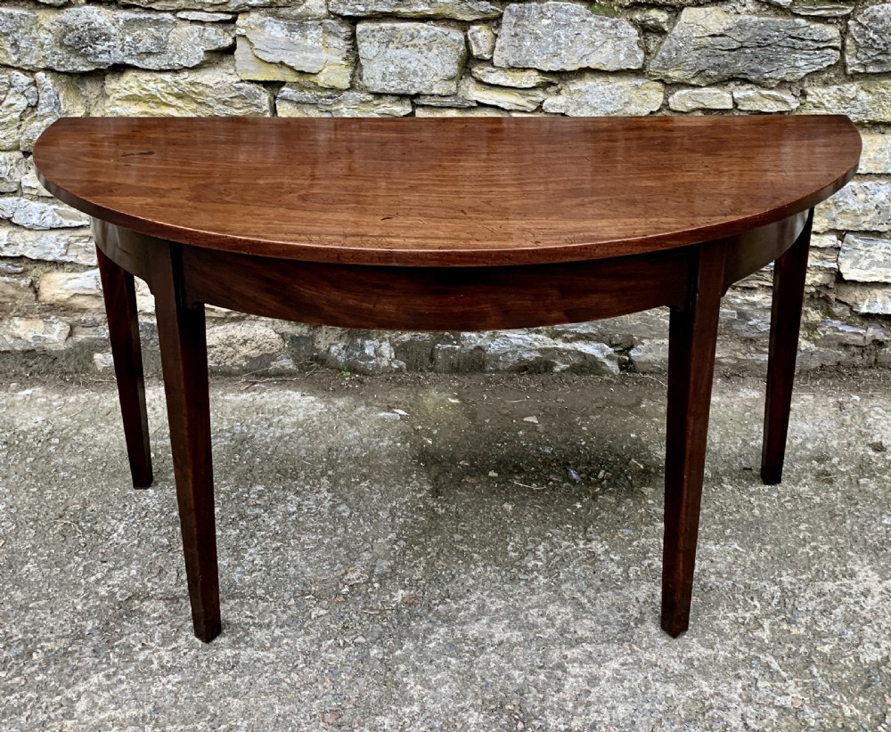 Georgian Mahogany D-End Console Table