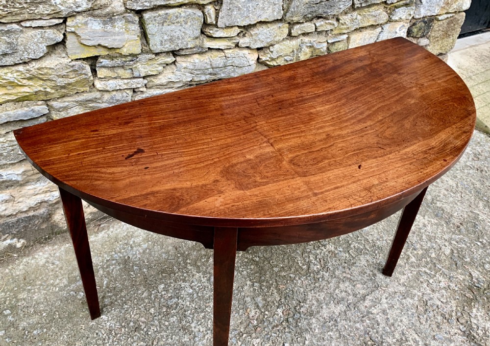 Georgian Mahogany D-End Console Table View VII