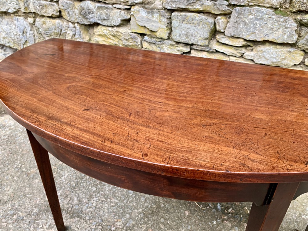 Georgian Mahogany D-End Console Table View VIII