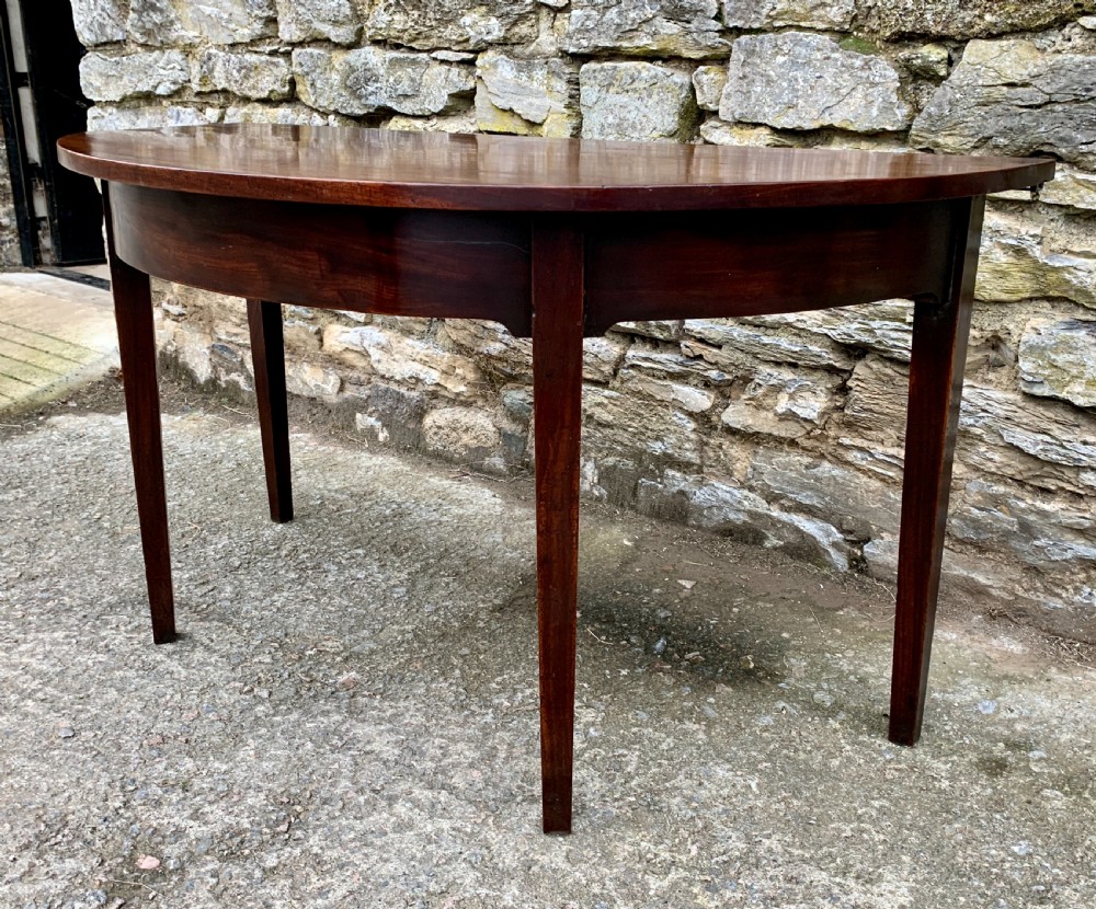 Georgian Mahogany D-End Console Table View IX