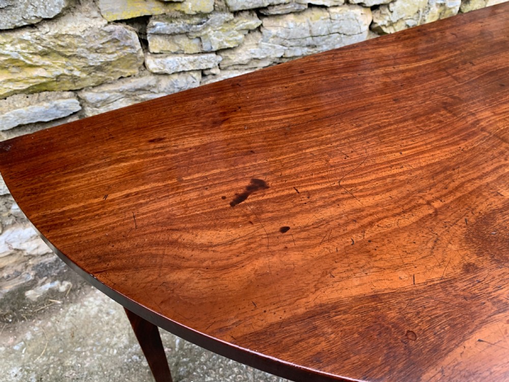 Georgian Mahogany D-End Console Table View X