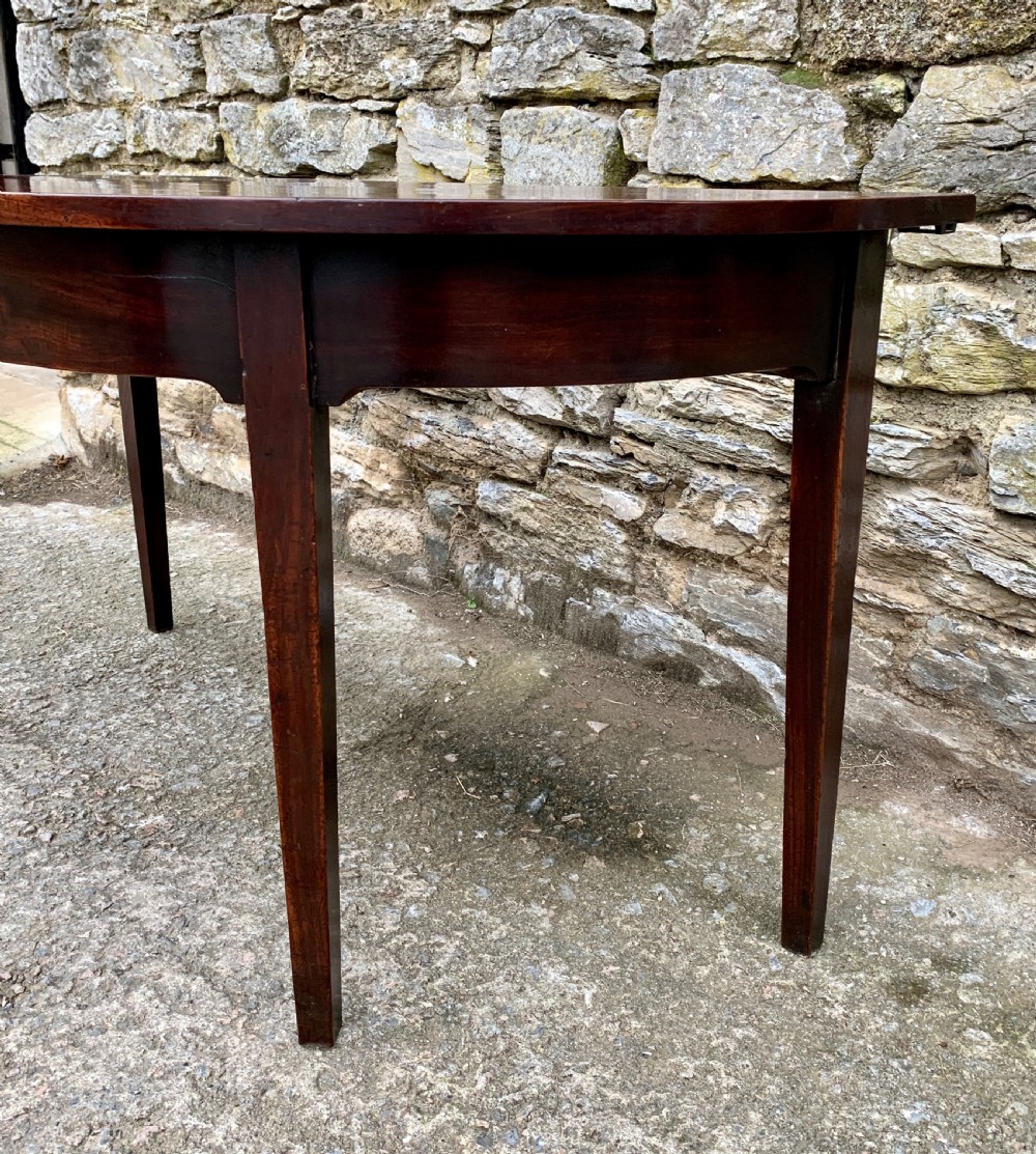 Georgian Mahogany D-End Console Table View XI