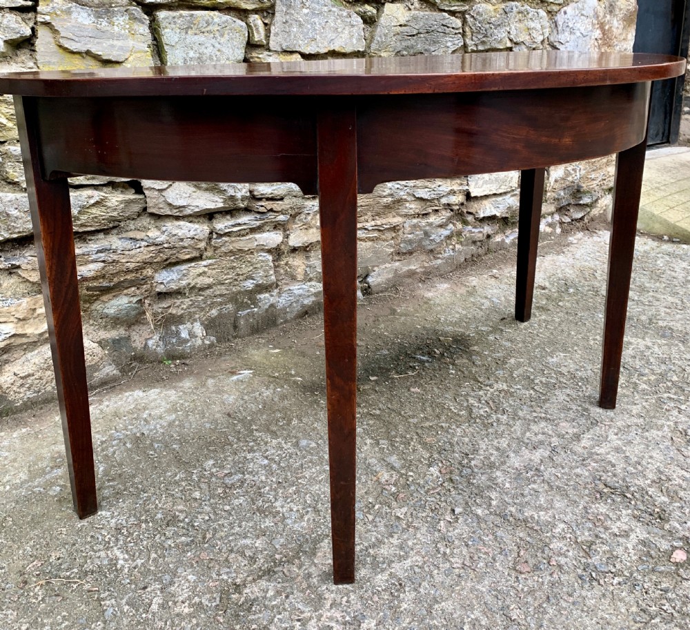 Georgian Mahogany D-End Console Table View XII