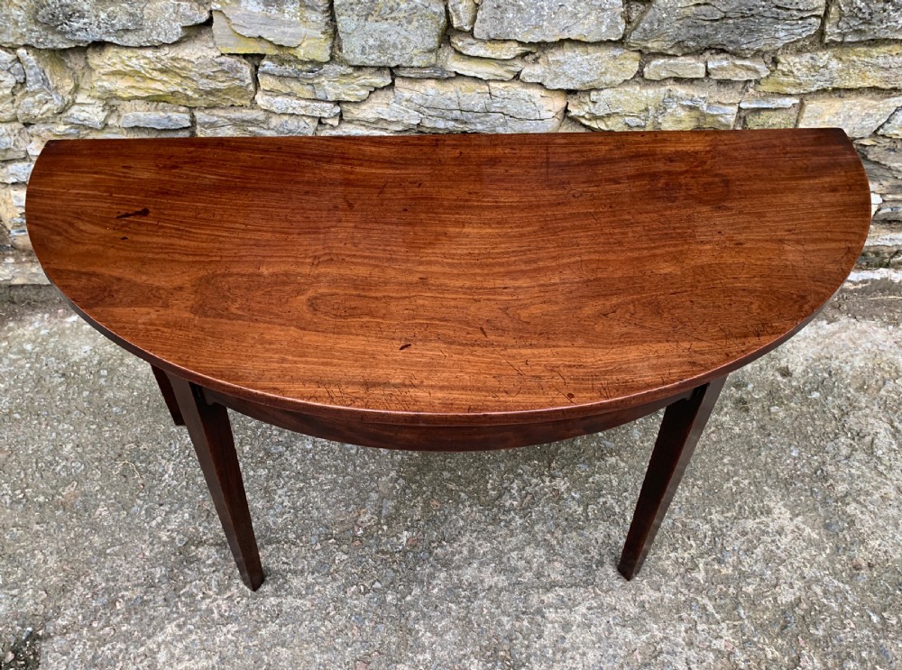 Georgian Mahogany D-End Console Table View XIII