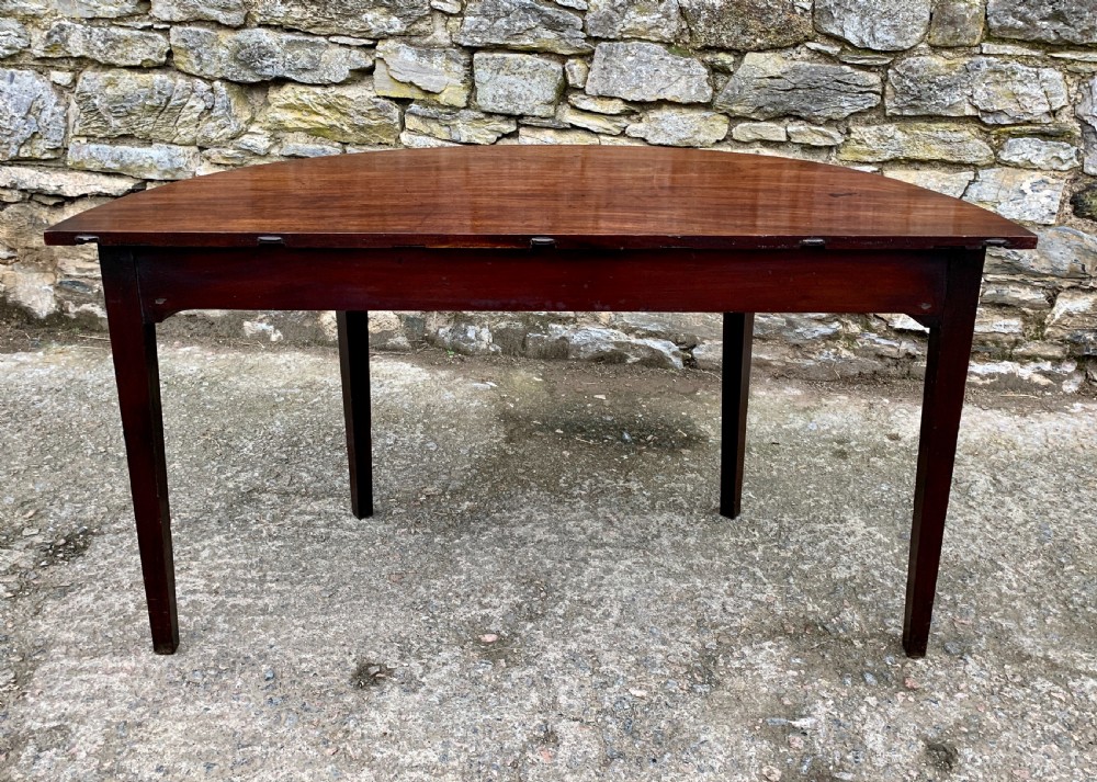 Georgian Mahogany D-End Console Table View XIV