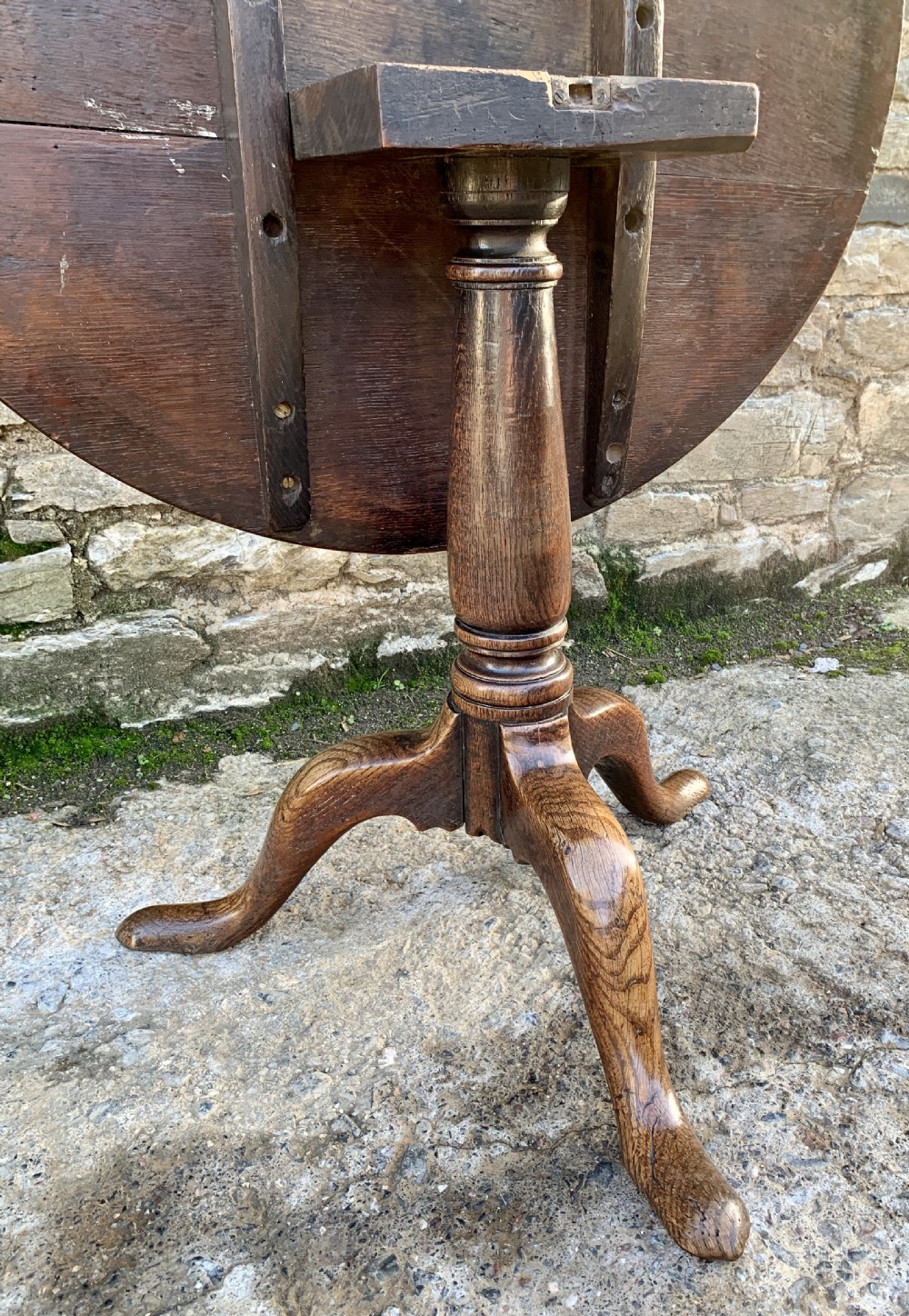 Large Georgian Oak Tilt Top Occasional Table  View XIII