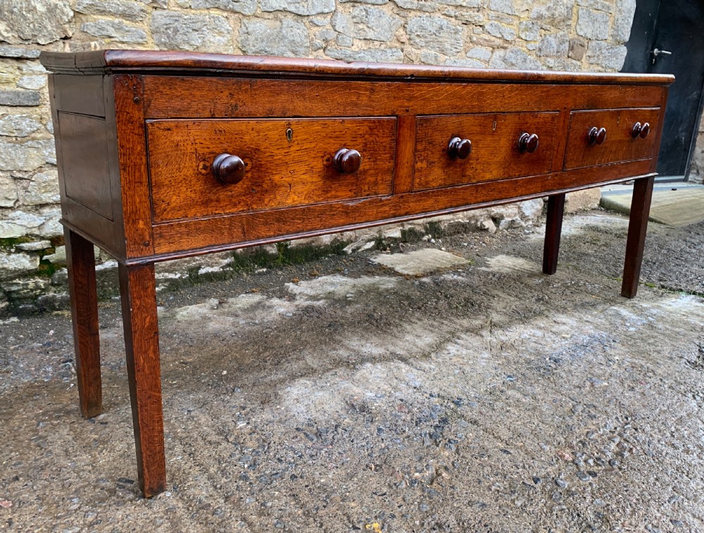 Large Antique Elm Dresser Base View IV