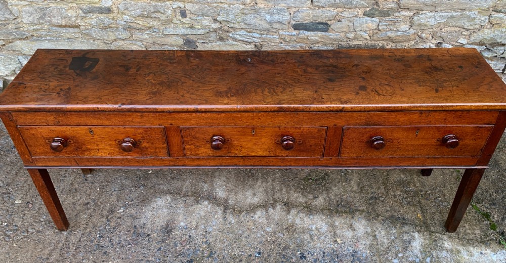 Large Antique Elm Dresser Base View VIII