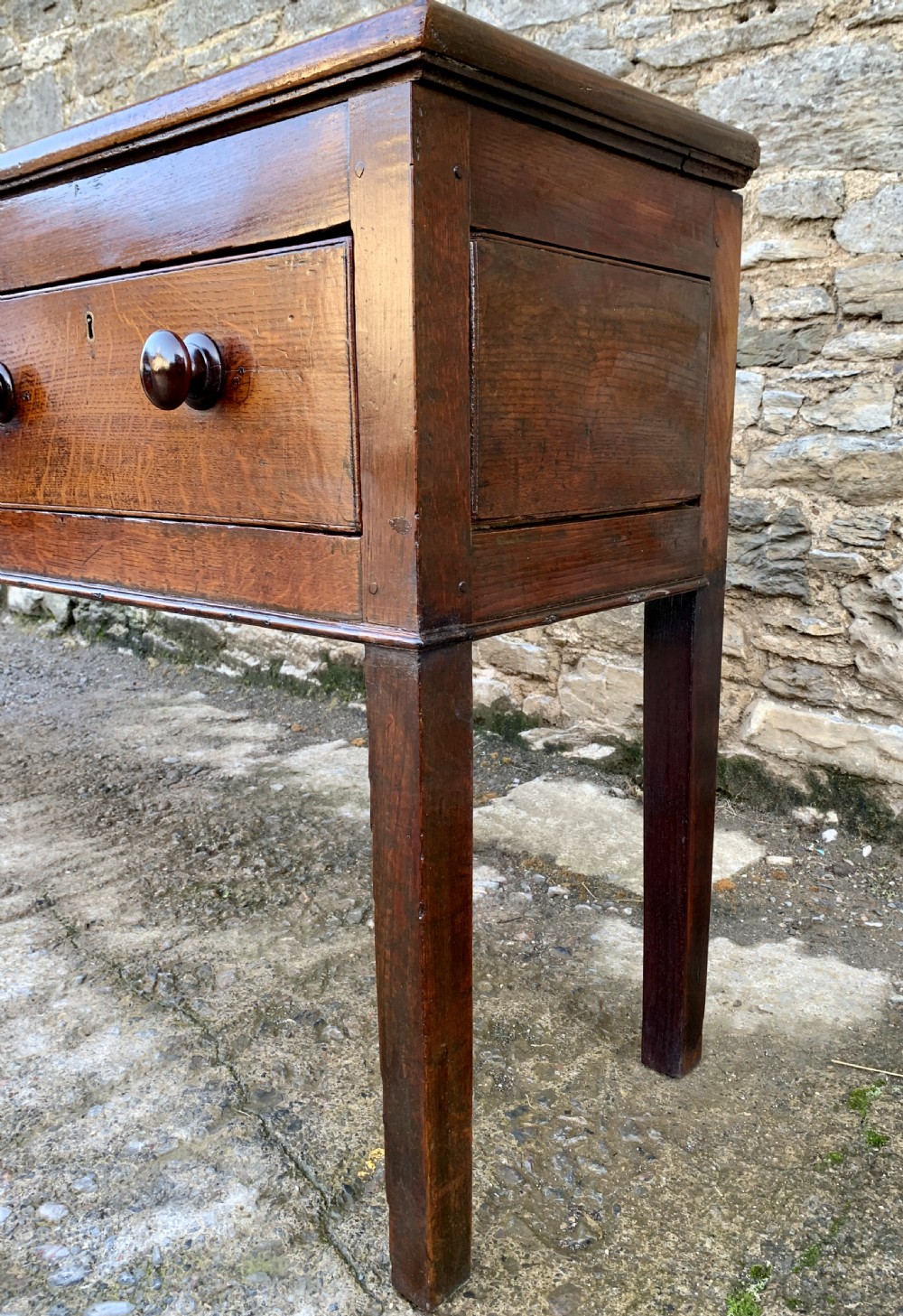 Large Antique Elm Dresser Base View XIV