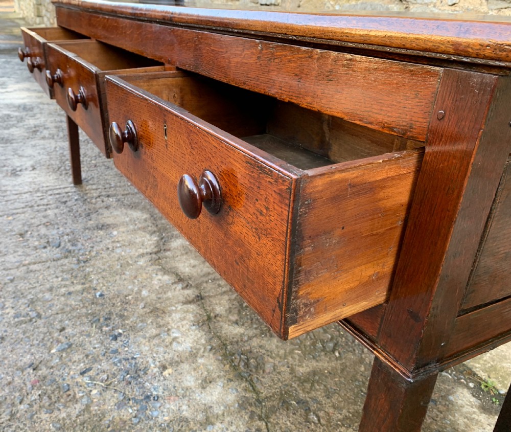 Large Antique Elm Dresser Base View XVI