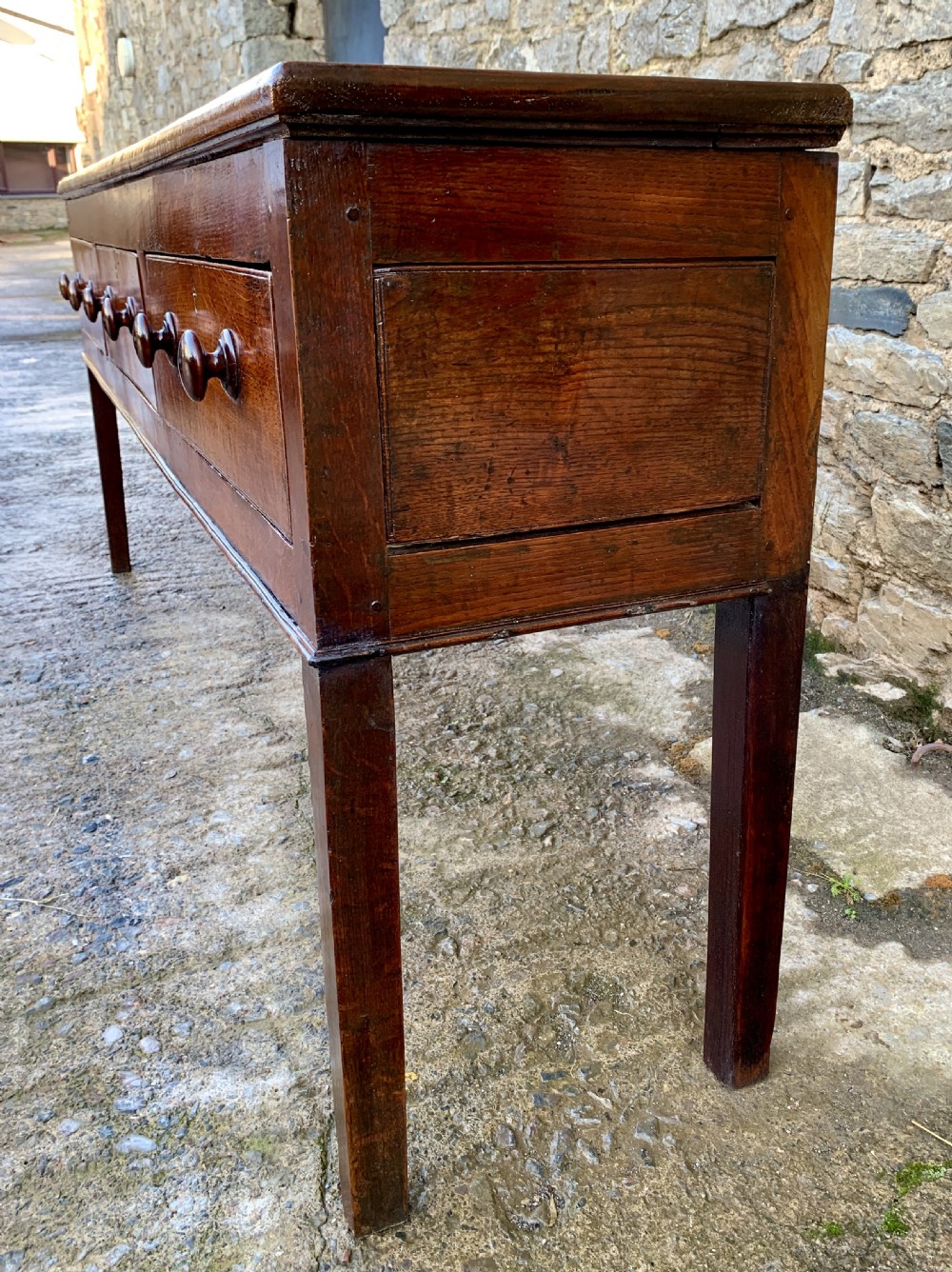 Large Antique Elm Dresser Base View XIX