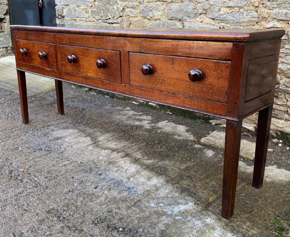 Large Antique Elm Dresser Base View XXII