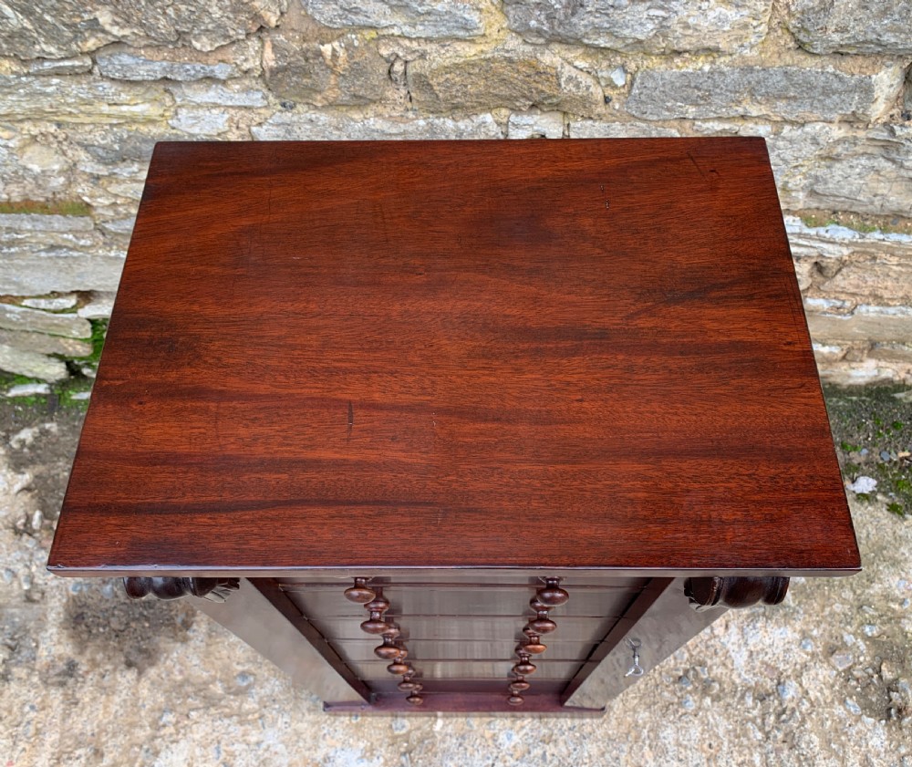 Antique Mahogany Wellington Cabinet Chest  View VII