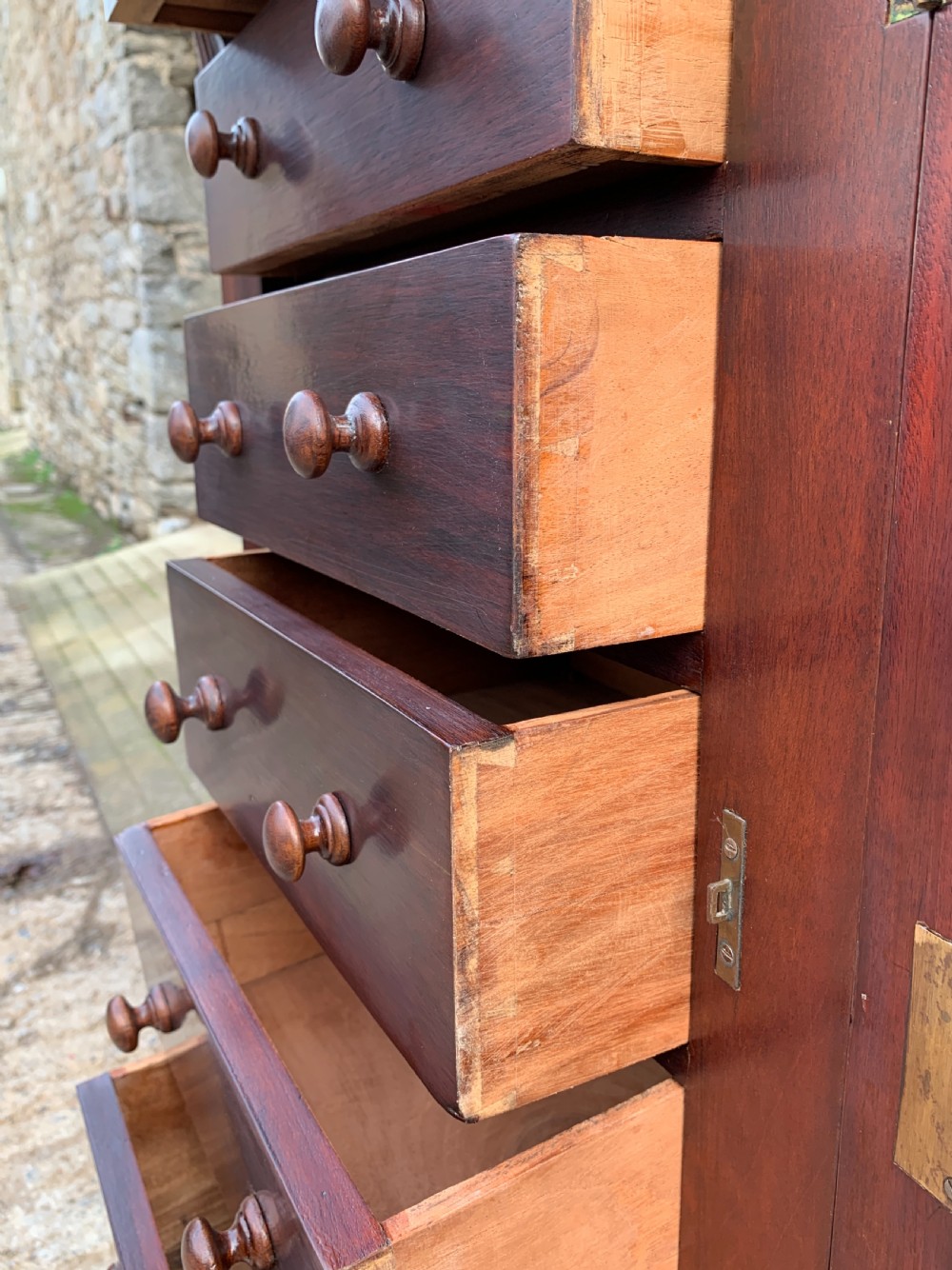 Antique Mahogany Wellington Cabinet Chest  View XV