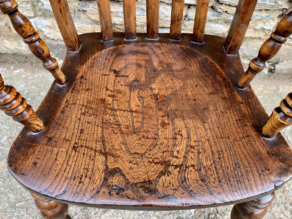 Antique Farmhouse Windsor Lathe Back Chair View IX