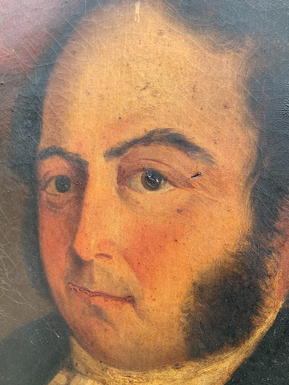 Large Antique Oil on Canvas Portrait of a Gentleman View IX
