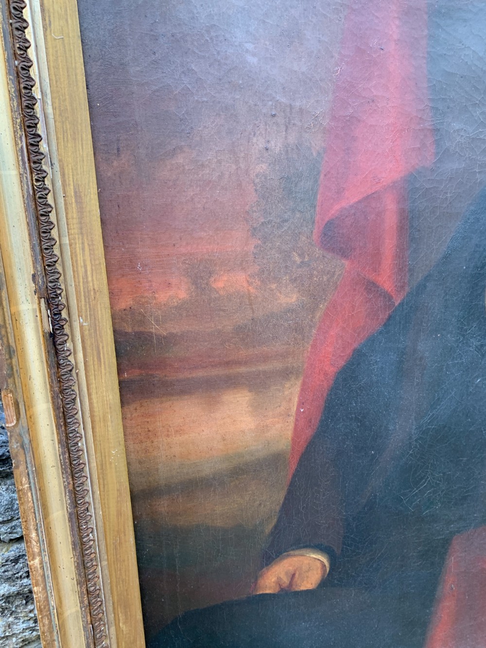Large Antique Oil on Canvas Portrait of a Gentleman View XIV