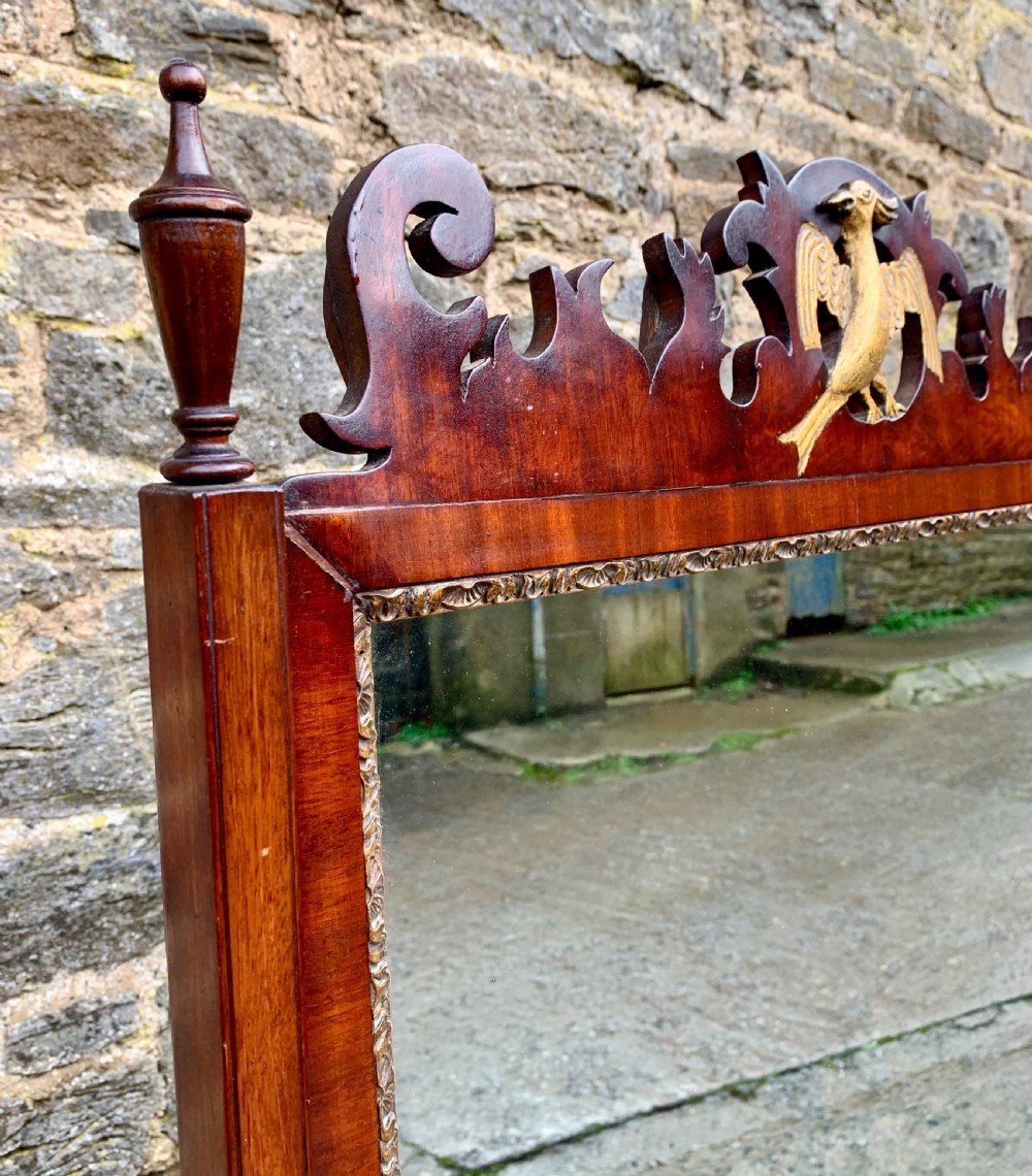 Antique Mahogany Cheval Mirror View IV