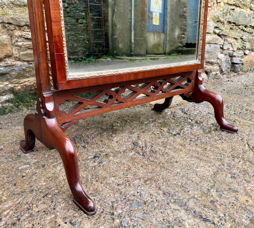 Antique Mahogany Cheval Mirror View IX