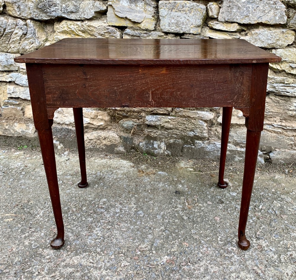 18th Century Georgian Oak Pad Foot Side Table  View X