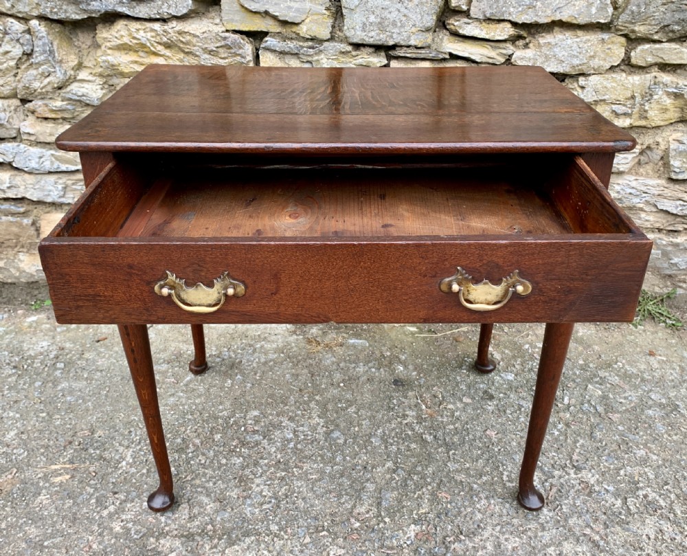 18th Century Georgian Oak Pad Foot Side Table  View XIII