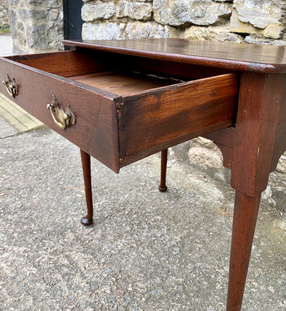 18th Century Georgian Oak Pad Foot Side Table  View XV