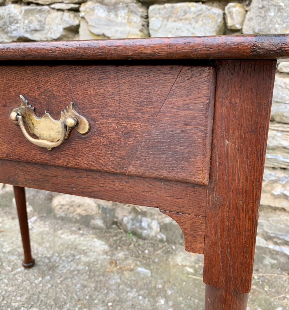 18th Century Georgian Oak Pad Foot Side Table  View XVI