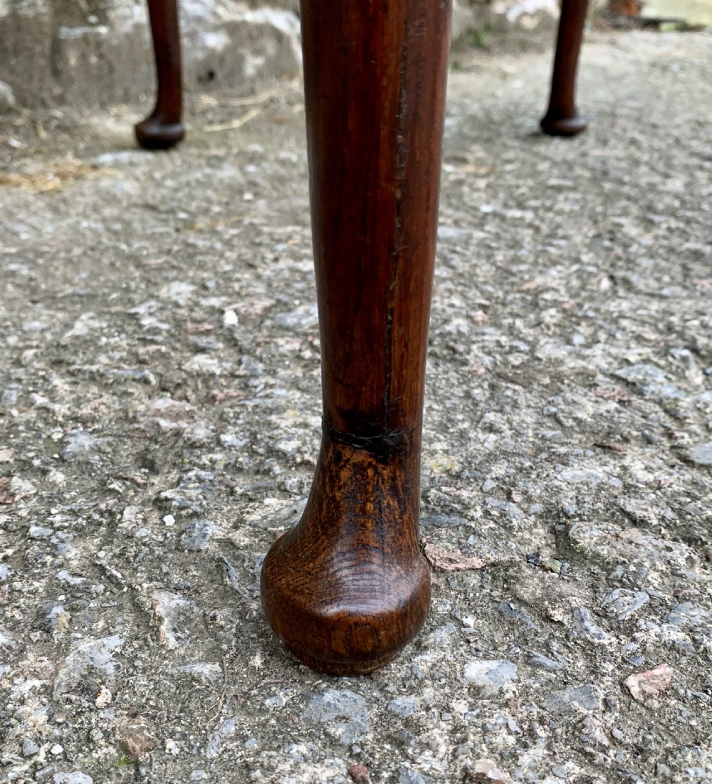 18th Century Georgian Oak Pad Foot Side Table  View XVIII