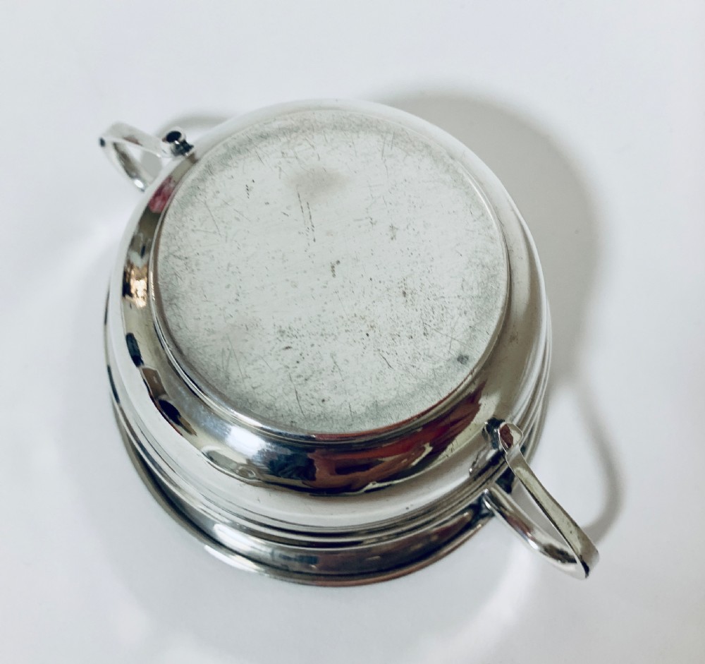 Antique Solid Silver Twin Handled Bowl View X