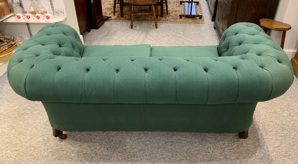 Antique Victorian Buttoned Chesterfield Sofa View VII