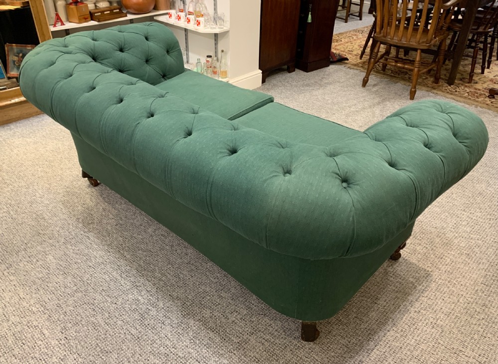 Antique Victorian Buttoned Chesterfield Sofa View VIII