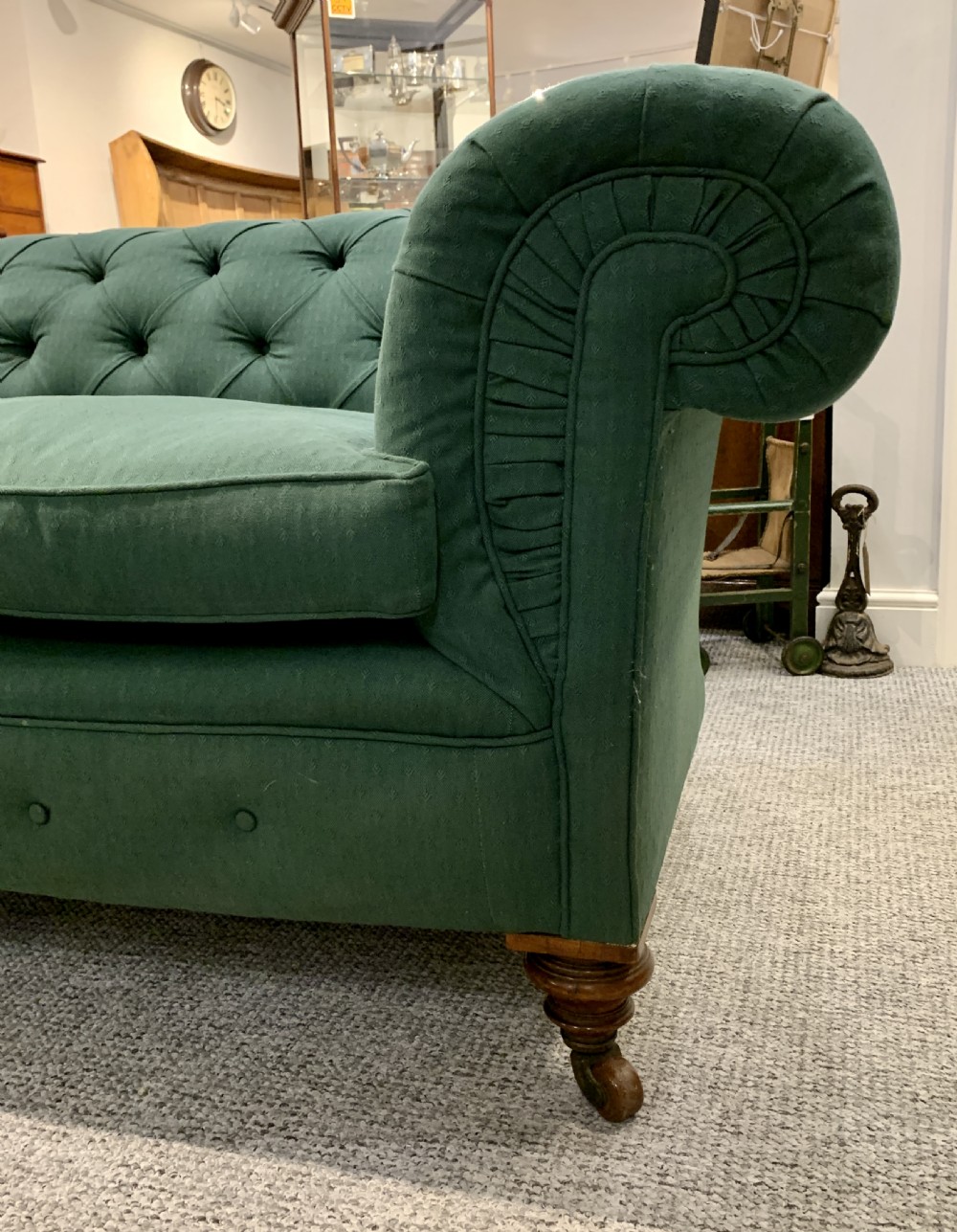 Antique Victorian Buttoned Chesterfield Sofa View XVI