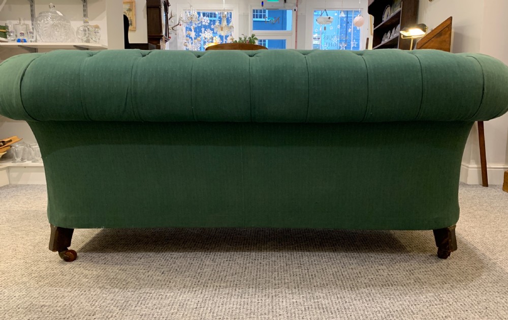 Antique Victorian Buttoned Chesterfield Sofa View XIX