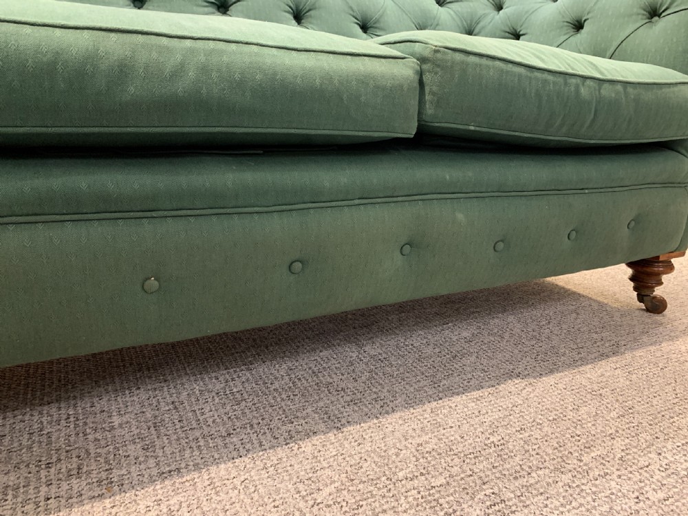 Antique Victorian Buttoned Chesterfield Sofa View XXI