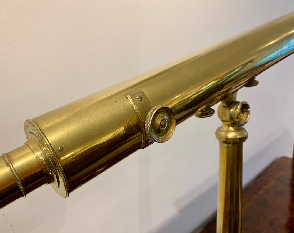 Antique Dollond Brass Library Telescope on Original Tripod View IV