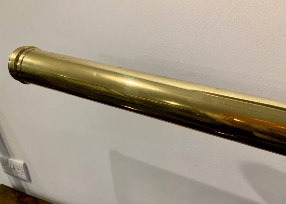 Antique Dollond Brass Library Telescope on Original Tripod View V
