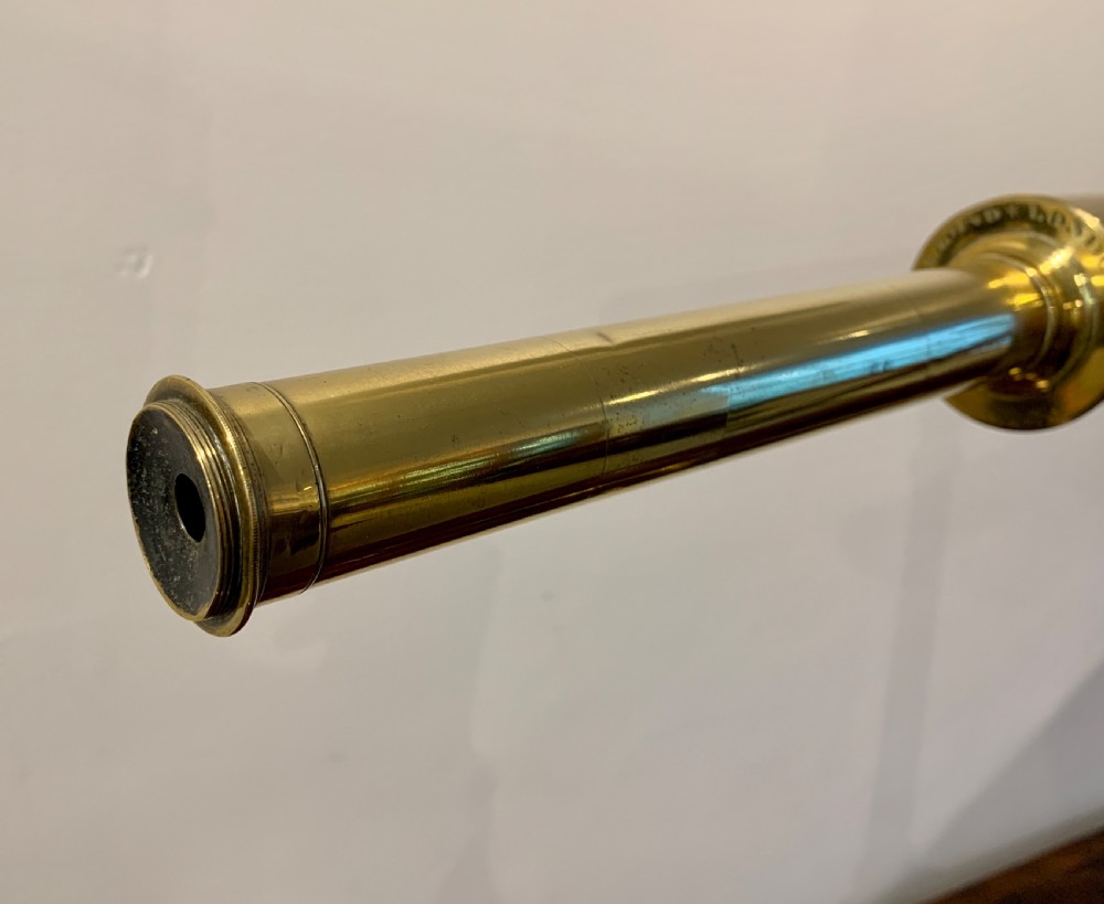 Antique Dollond Brass Library Telescope on Original Tripod View VIII