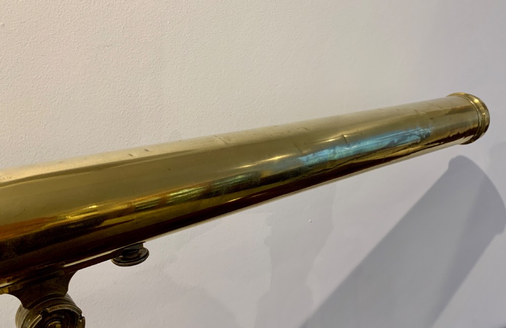 Antique Dollond Brass Library Telescope on Original Tripod View XII