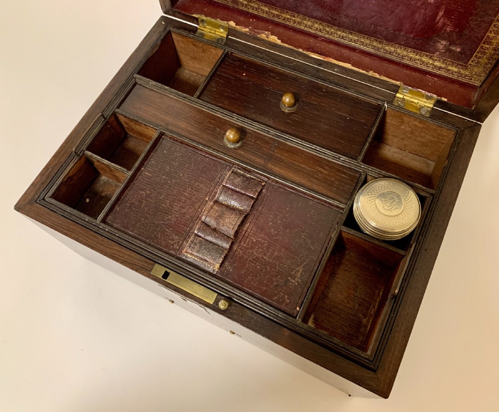 Antique Victorian Rosewood Vanity Jewellery Box View VIII