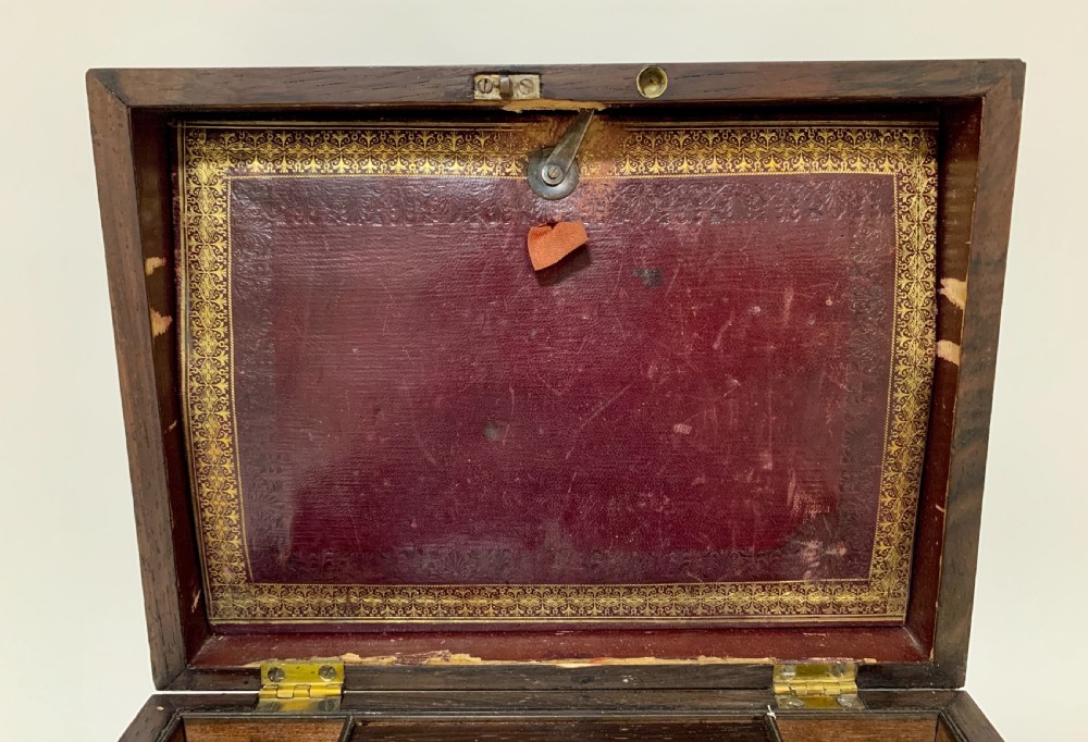 Antique Victorian Rosewood Vanity Jewellery Box View XI