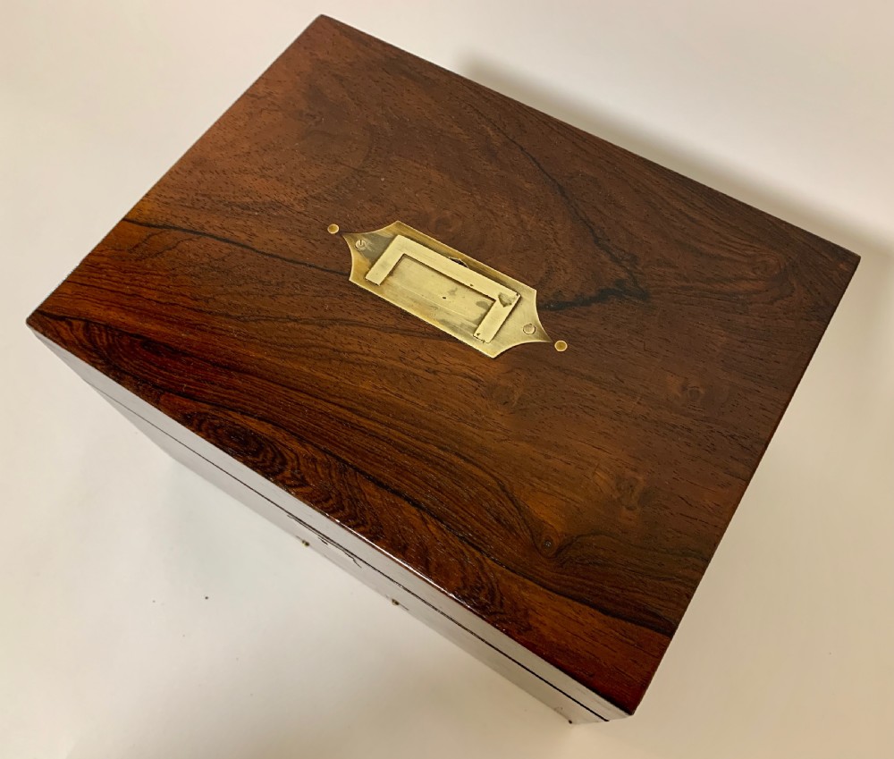 Antique Victorian Rosewood Vanity Jewellery Box View XIV