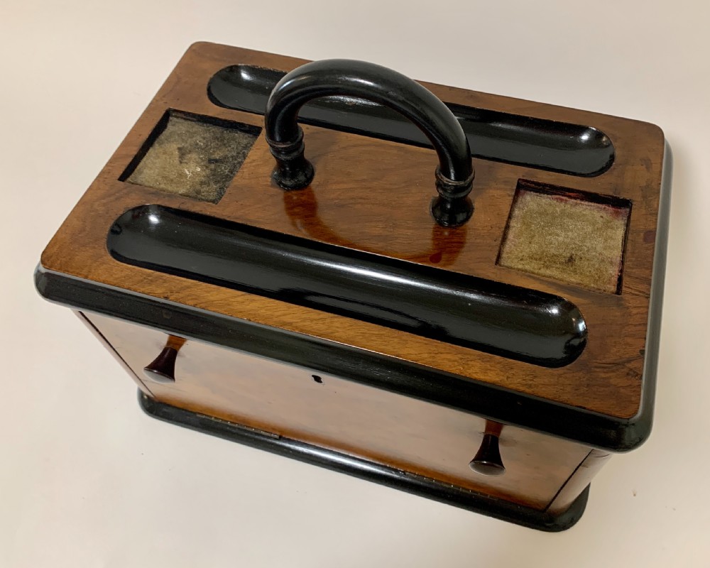 Victorian Burr Walnut Desktop Stationery Box View III